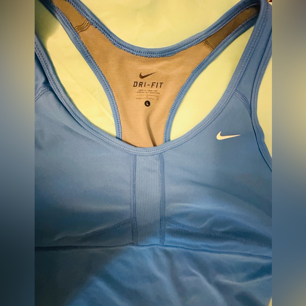 Nike Dri-Fit Racerback Tank Top in blue Size L